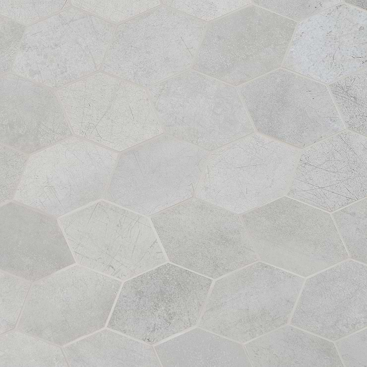 Bond Nimbus Silver Foliage Matte Porcelain Mosaic Tile