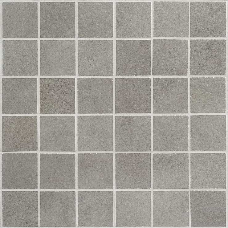 Clay Fancy Gray 2x2 Matte Porcelain Mosaic Tile