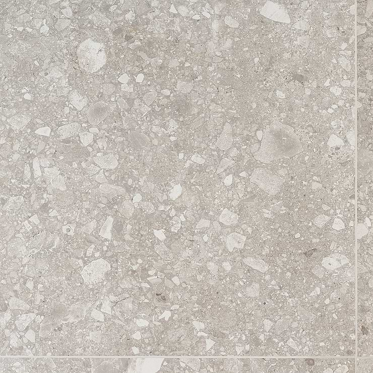 Rizo Taupe Gray 24x24 Terrazzo Look Matte Porcelain Tile