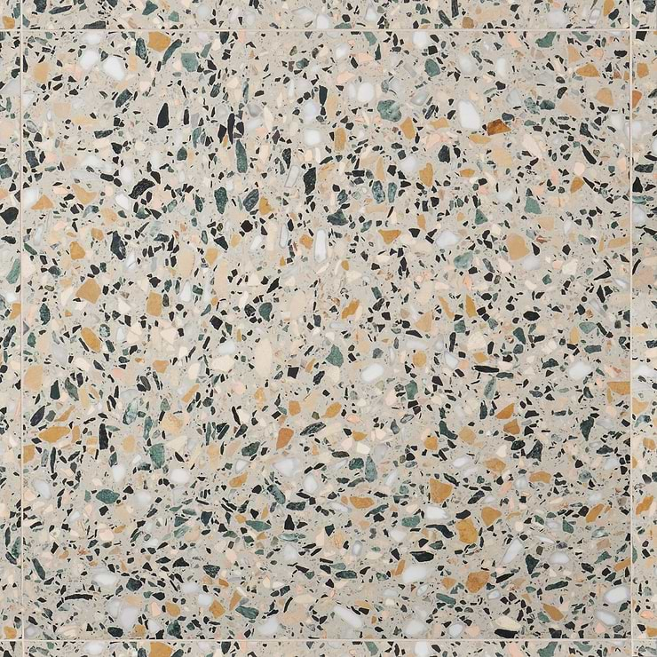 Terrazzo Italy Cava Terra Beige 24x24 Honed Marble Tile