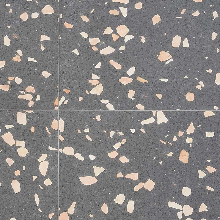 Terrazzo Italy Dolce Grande Gray 24x24 Honed Terrazzo Tile