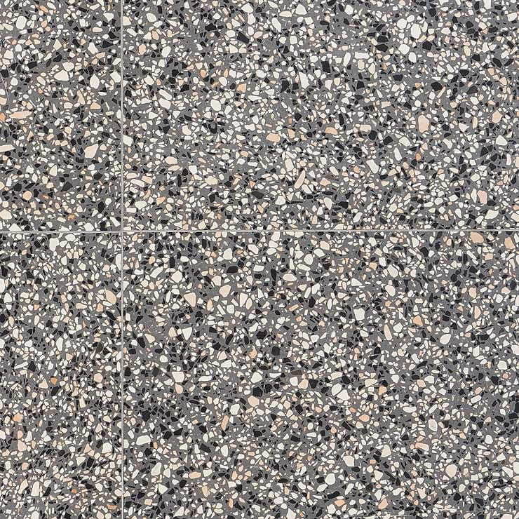 Terrazzo Italy Dolce Mora Gray 24x24 Honed Terrazzo Tile