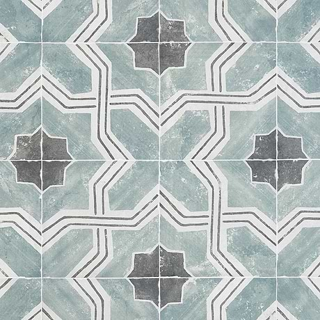 Alesso Deco Iberia Green 8x8 Matte Porcelain Tile