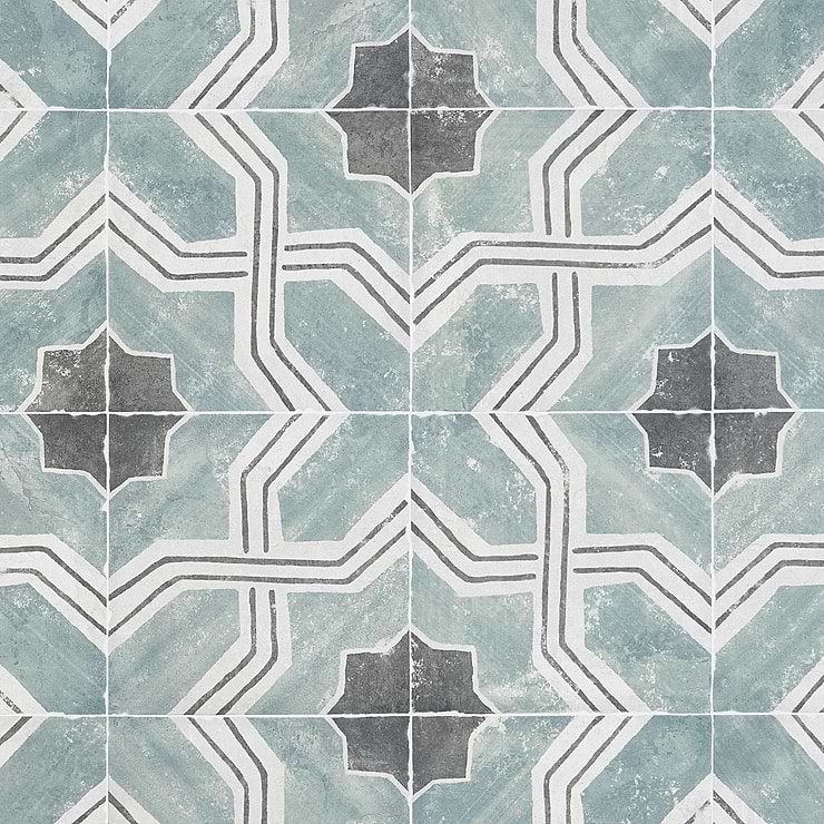 Alesso Deco Iberia Green 8x8 Matte Porcelain Tile