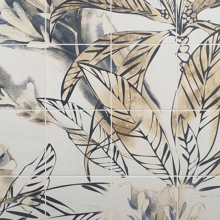 Angela Harris Wilder Autumn Leaves Mural 8x8 Matte Porcelain Tile
