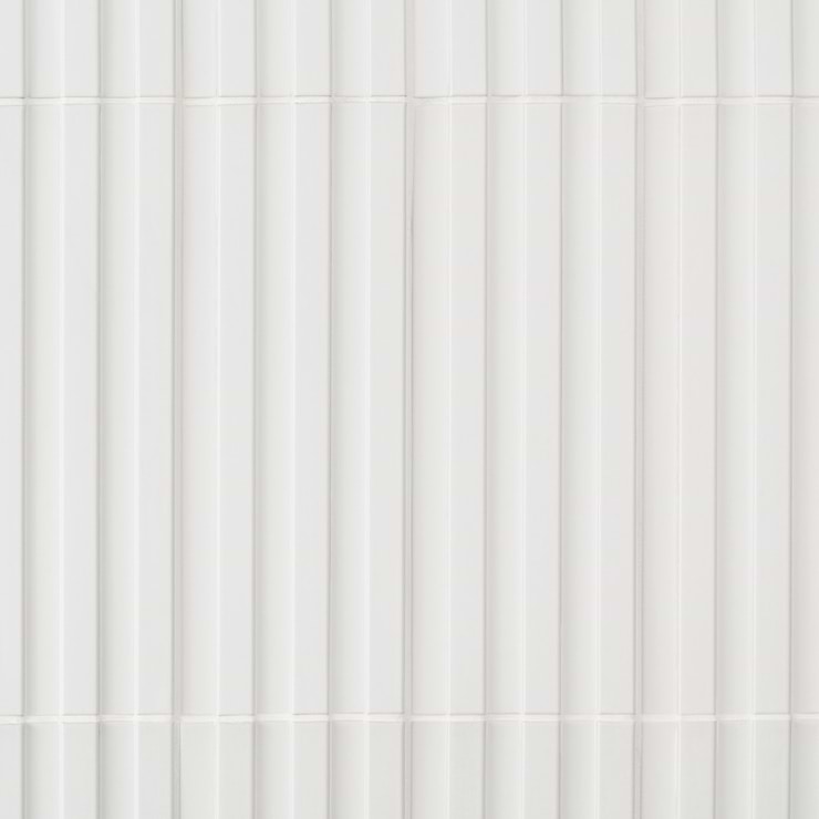 Bariano White 6x16 Fluted 3D Matte Porcelain Tile