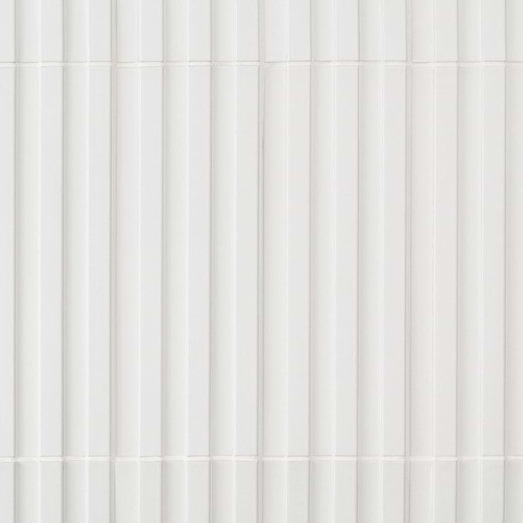 Bariano White 6x16 Fluted 3D Matte Porcelain Tile