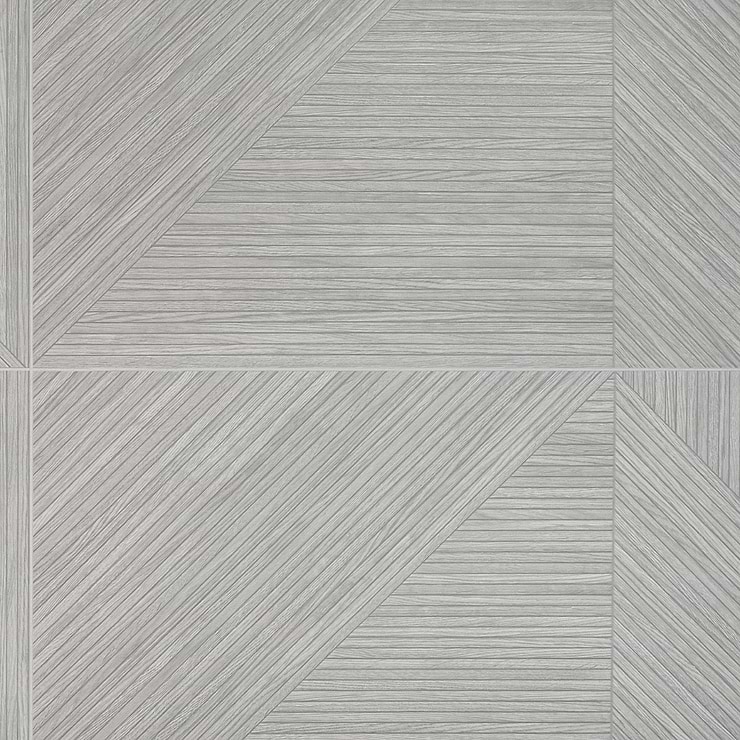 Enso Gray 24x48 Ribbed Matte Porcelain Wood Look Tile