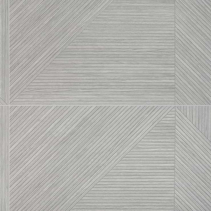 Enso Gray 24x48 Ribbed Matte Porcelain Wood Look Tile