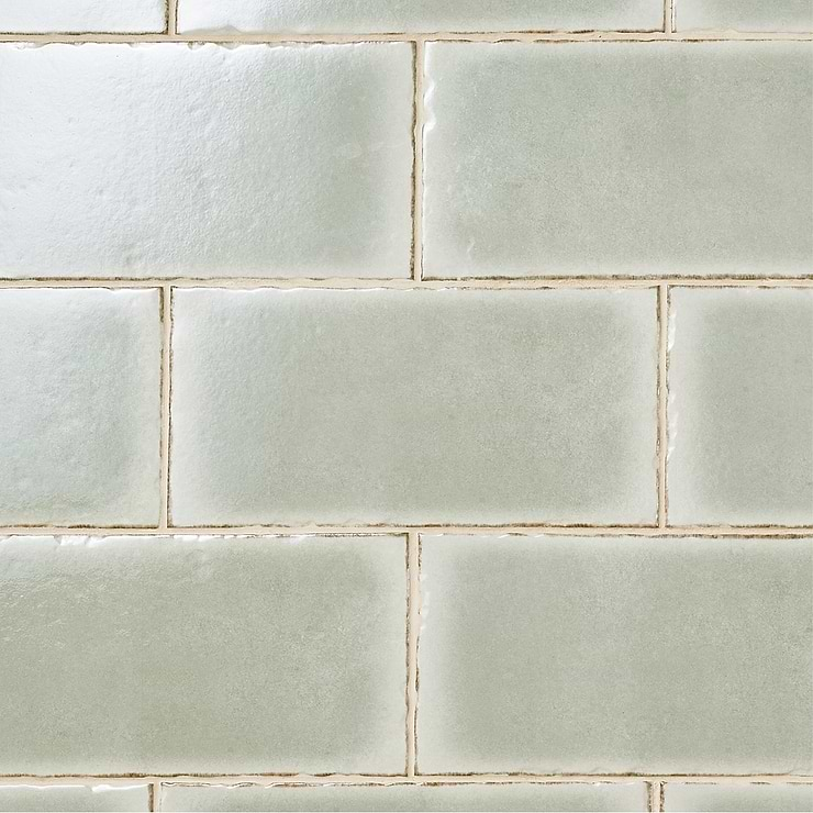 Jamesport Sage Green 6"x12" Glossy Porcelain Subway Tile