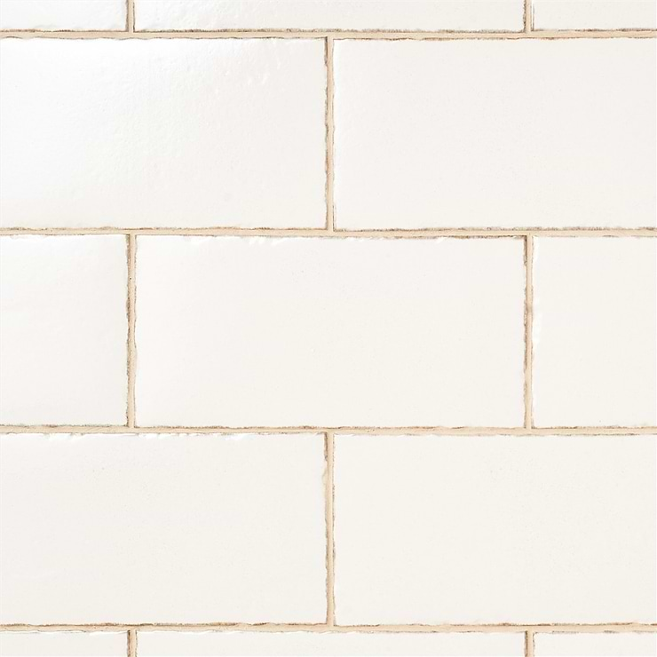 Jamesport White 6"x12" Glossy Porcelain Subway Tile