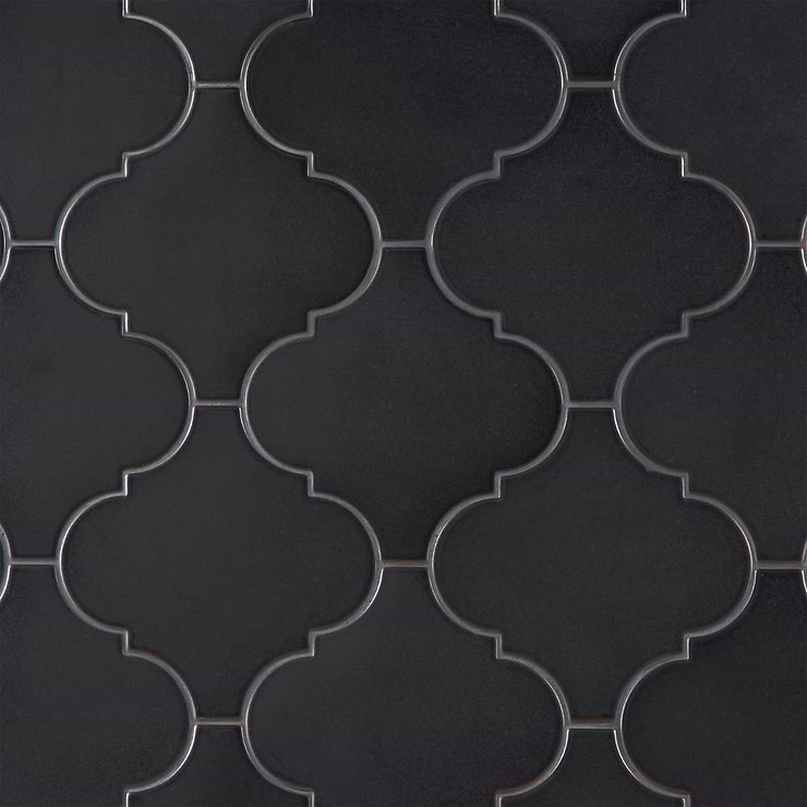 Zeal Arabesque Gunmetal Gray 8x8 Polished Porcelain Tile