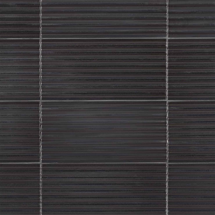 Zeal Linear 3D Gunmetal Gray 5x10 Glazed Porcelain Tile