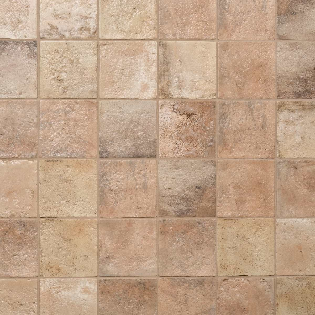 Navari Terra Cream 5x5 Textured Matte Ceramic Tile