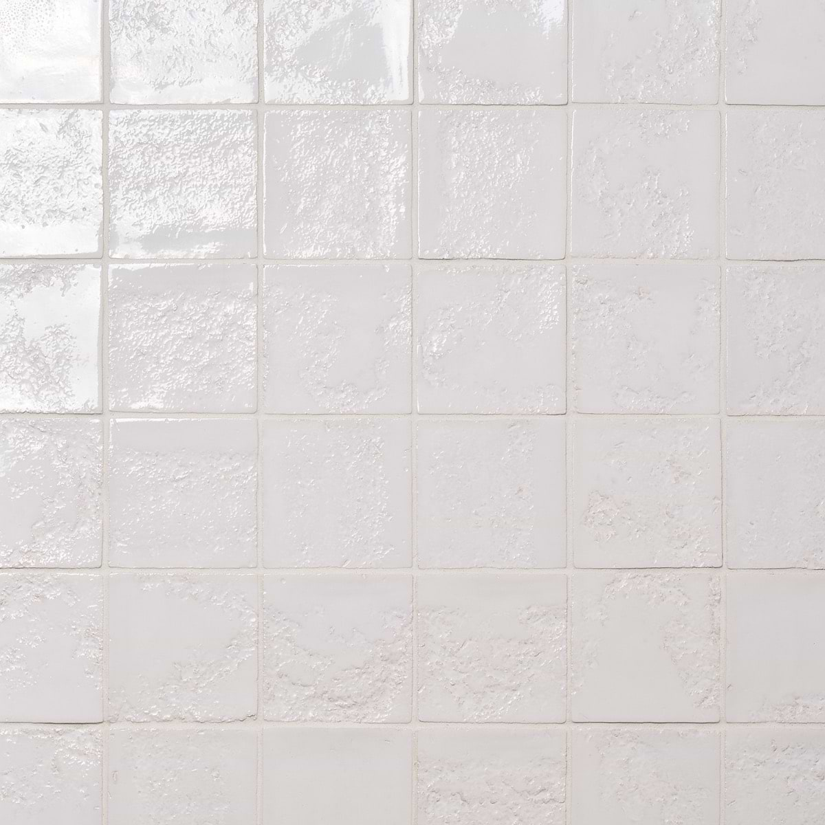 Navari White 5x5 Textured Glossy Ceramic Tile