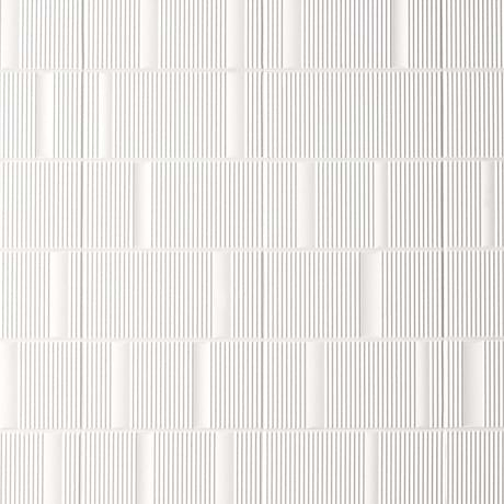 Division White 8x16 Fluted 3D Matte Ceramic Wall Tile