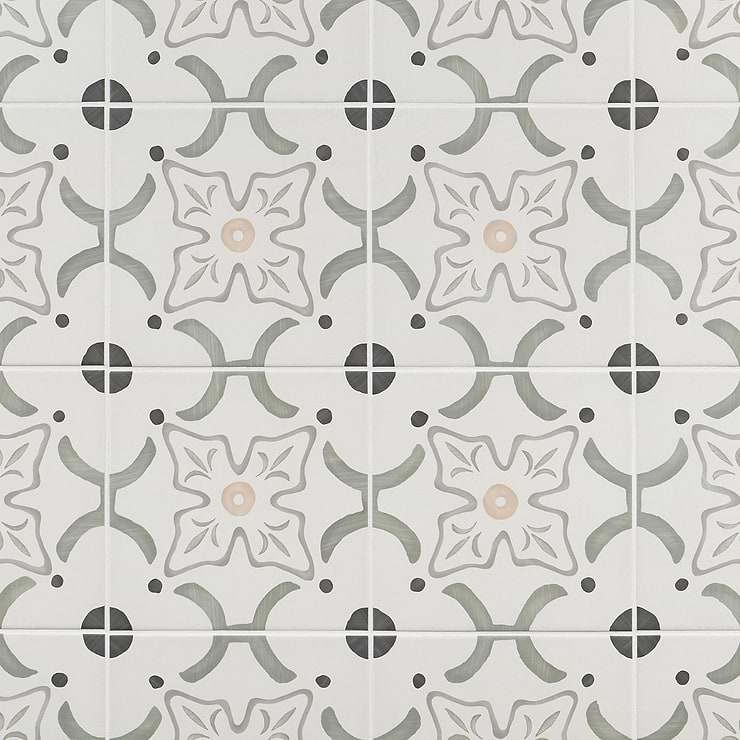 Lapaz Flora Green 9x9 Matte Porcelain Tile