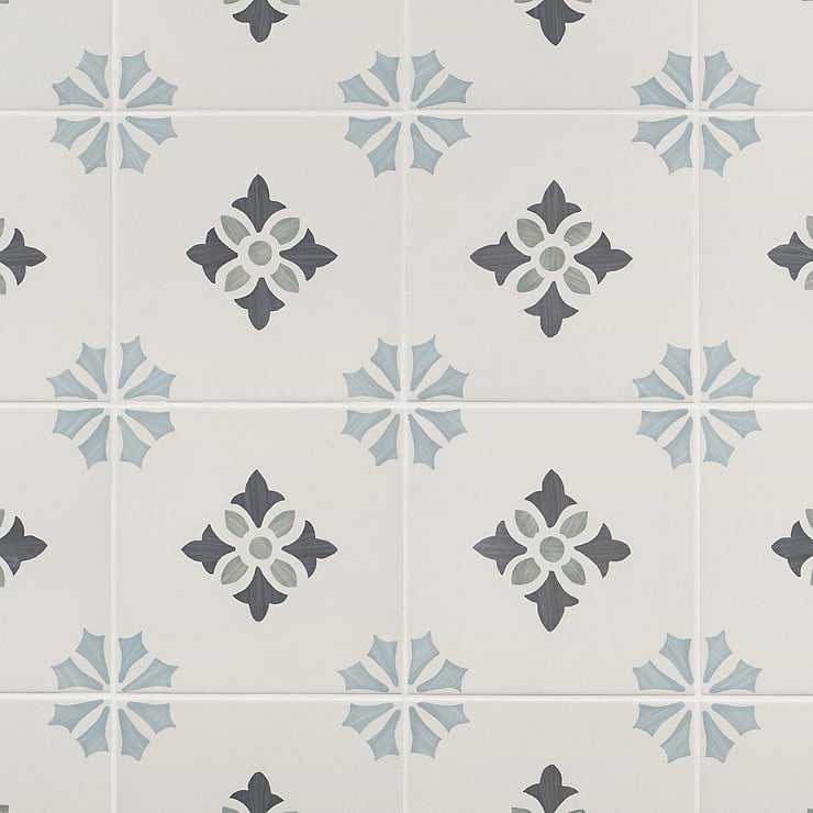 Lapaz Poppy Blue Green 9x9 Matte Porcelain Tile