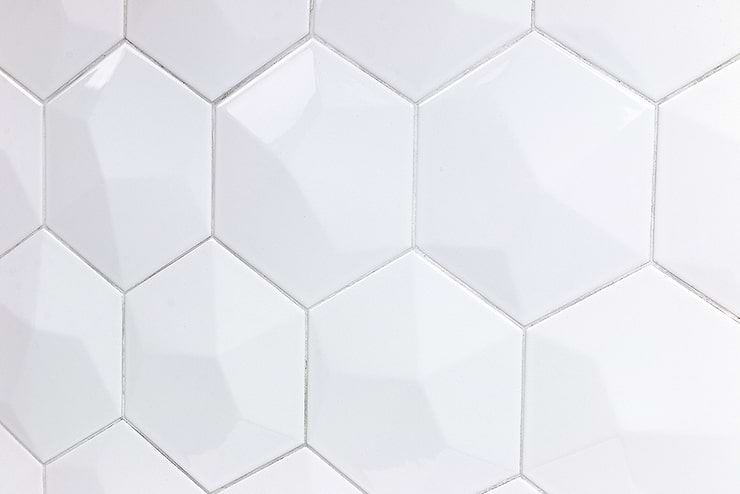 Exagoni Dimension Blanco Brillo Hexagon Ceramic Tile