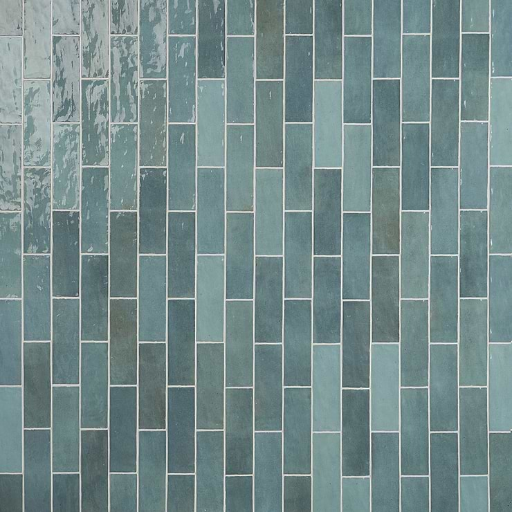 Portmore Aqua Blue 3x8 Glossy Ceramic Subway Tile