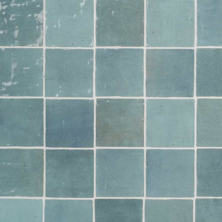 Portmore Aqua Blue 4x4 Glossy Ceramic Tile