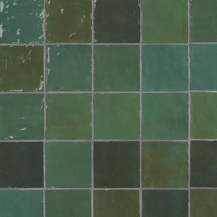 Portmore Green 4x4 Glossy Ceramic Tile