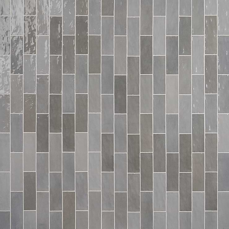 Portmore Gray 3x8 Glossy Ceramic Subway Tile