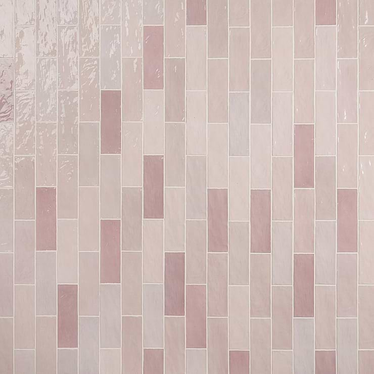 Portmore Pink 3x8 Glossy Ceramic Subway Tile