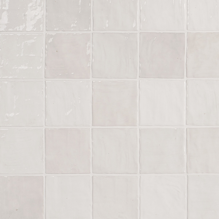 Portmore White 4x4 Glossy Ceramic Tile