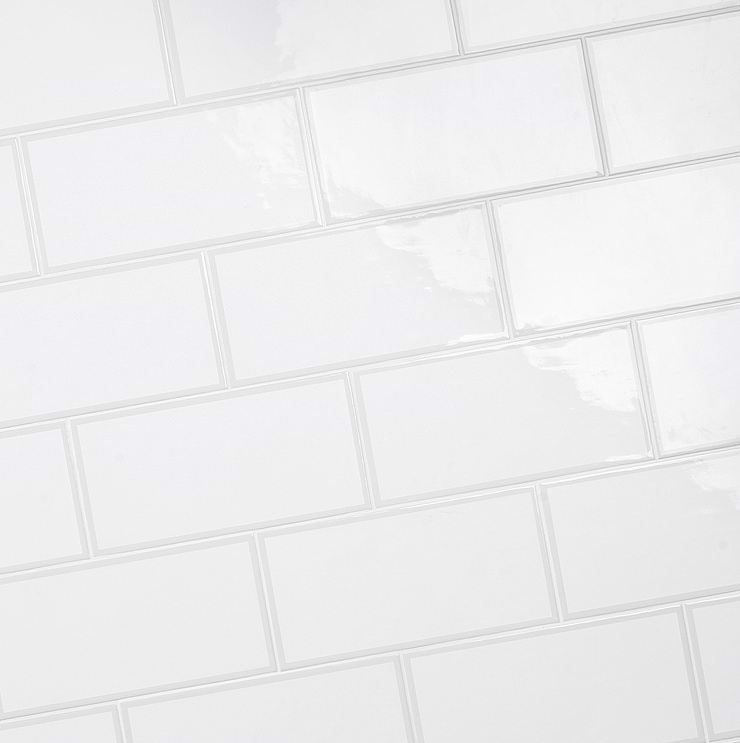 Bellami Framed Bianco 5x10 Glazed Ceramic Tile