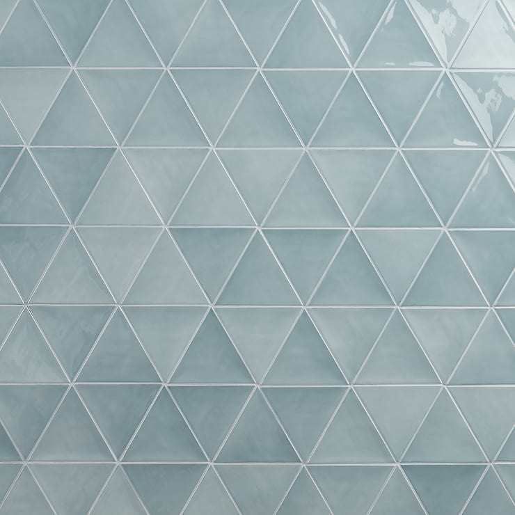 Bellami Triangulo Azul 5x4 Glazed Ceramic Tile