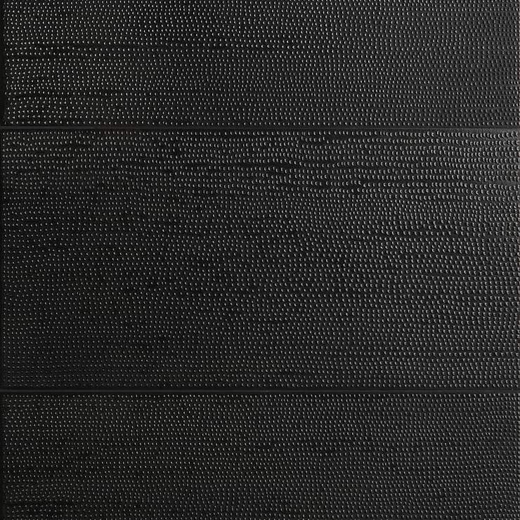 Rethink Decoro Leather Black 12x24 Textured Matte Porcelain Tile