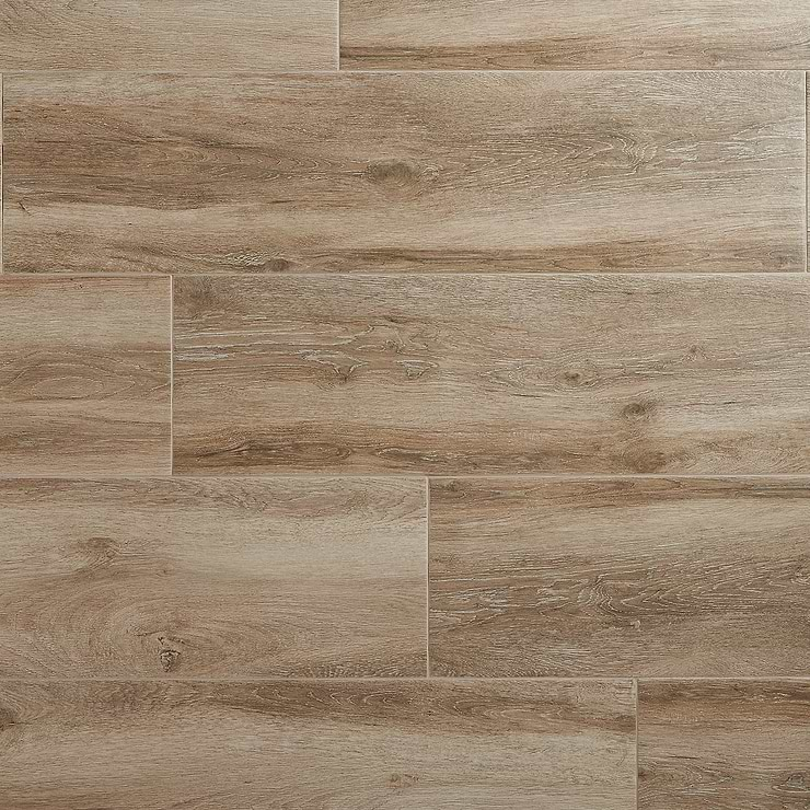 Lakewood Roble Brown 10x40 Matte Wood Look Porcelain Tile