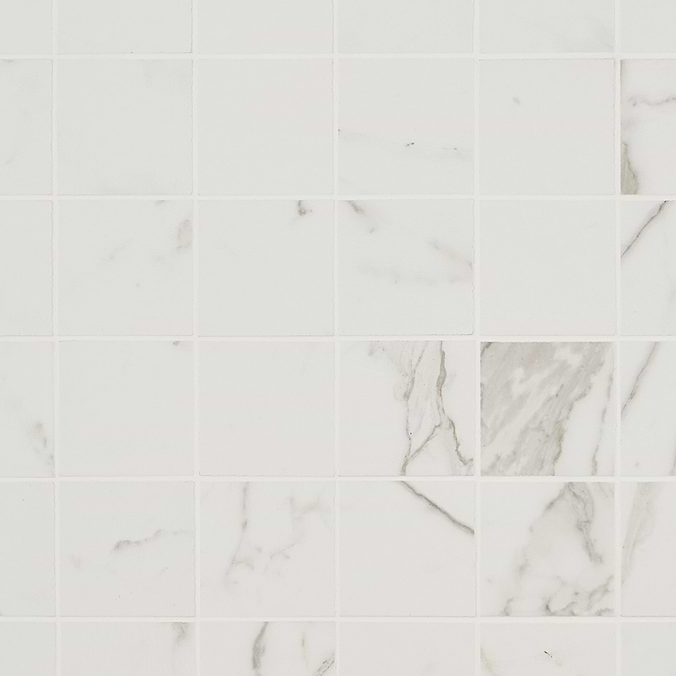 Versilia Statuario Mosaic Matte 2x2 Porcelain Tile