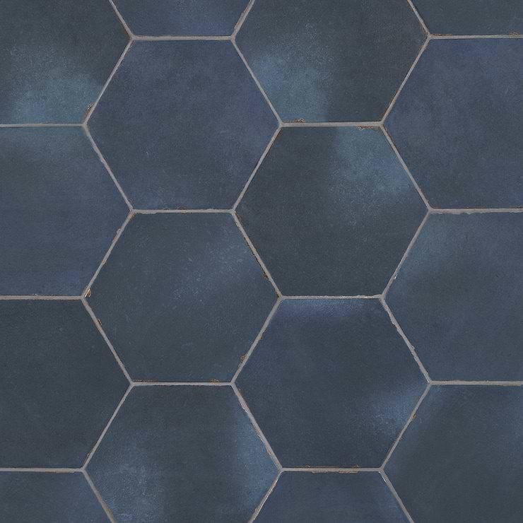 Sasha Hex Chiazza Marino 6" Matte Porcelain Hexagon Tile