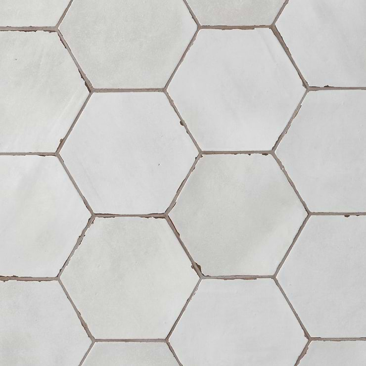 Sasha Hex Rassa Gray 6" Matte Porcelain Hexagon Tile