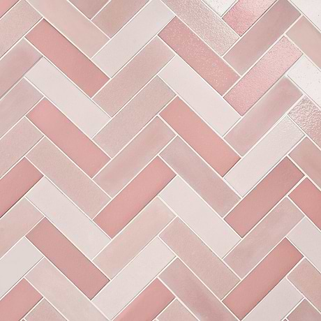 Color One Terra Blend Pink 2x8 Cement and Lava Stone Tile