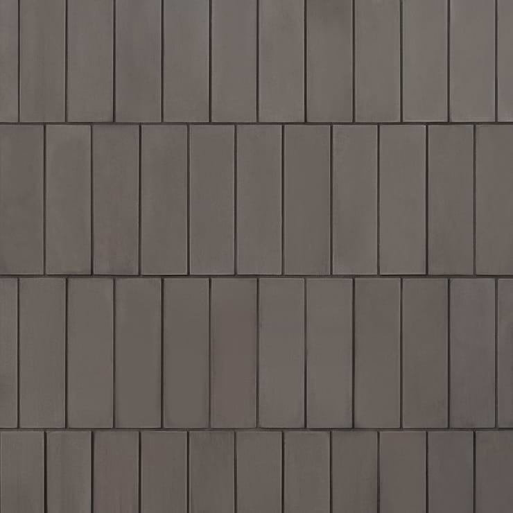 Color One Charcoal Gray 2x8 Matte Cement Tile