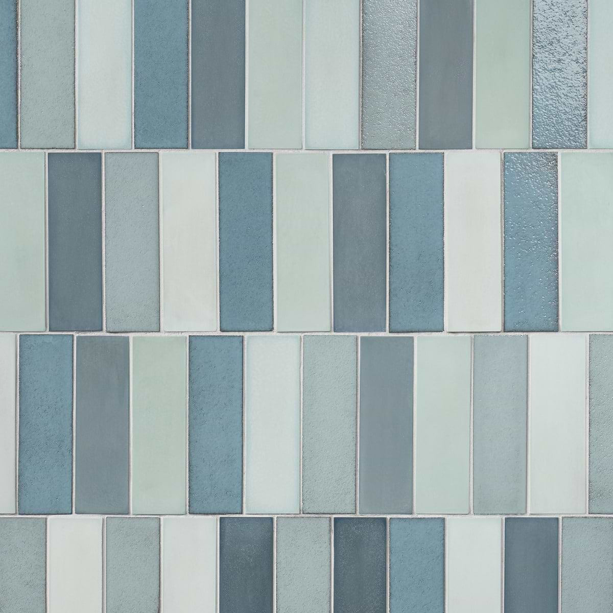 Color One Ocean Blend Blue 2x8 Cement and Lava Stone Tiles