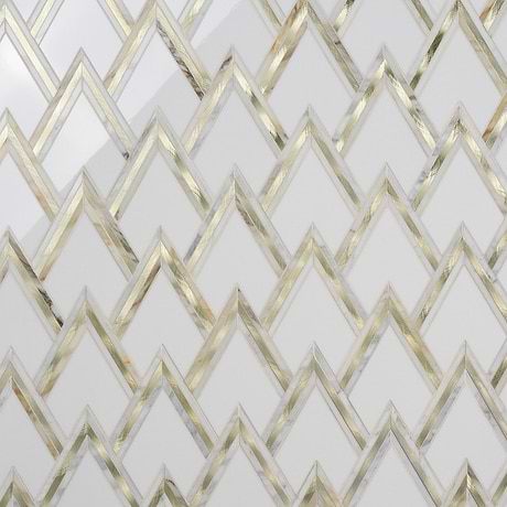 Waterjet Marble + Metal Tile for Backsplash,Kitchen Wall,Bathroom Wall