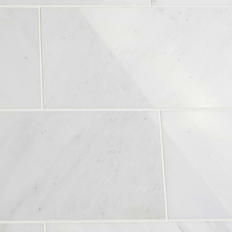 Asian Statuary White 6x12 Polished Marble Subway Tile