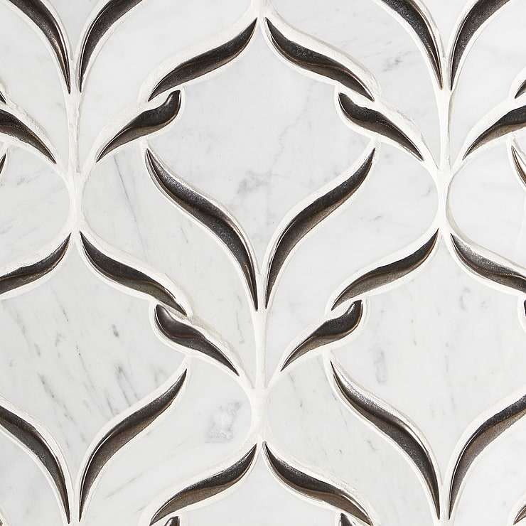 Valentina Carrara Polished Marble Mosaic Tile