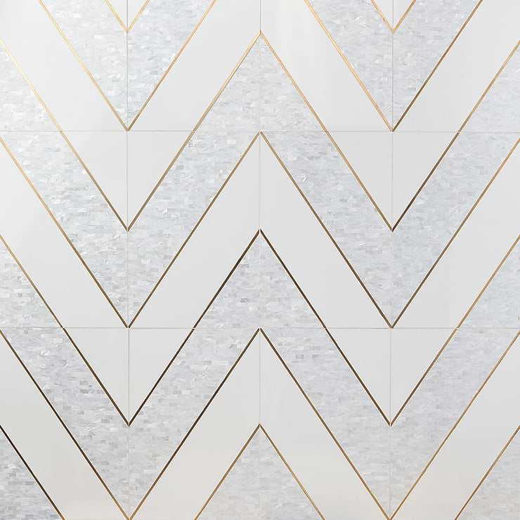 Timeless Perla Brass 12x18 Polished Tile By Elizabeth Sutton 