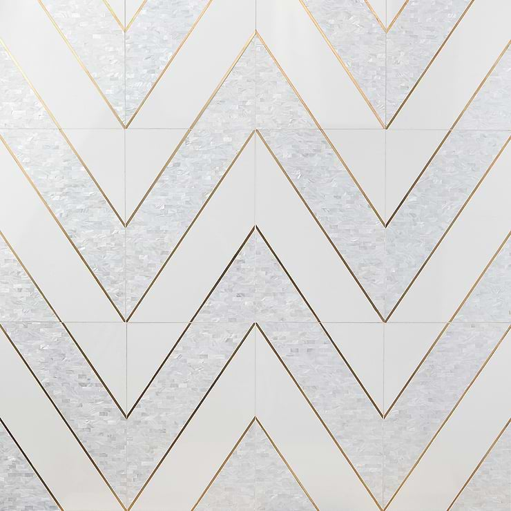 Timeless Perla Brass 12x18 Polished Tile By Elizabeth Sutton 