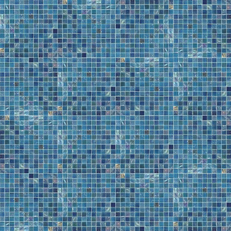 Fairy Blue 1x1 Polished Glass Mosiac Tile