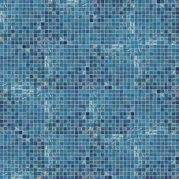 Fairy Blue 1x1 Polished Glass Mosiac Tile