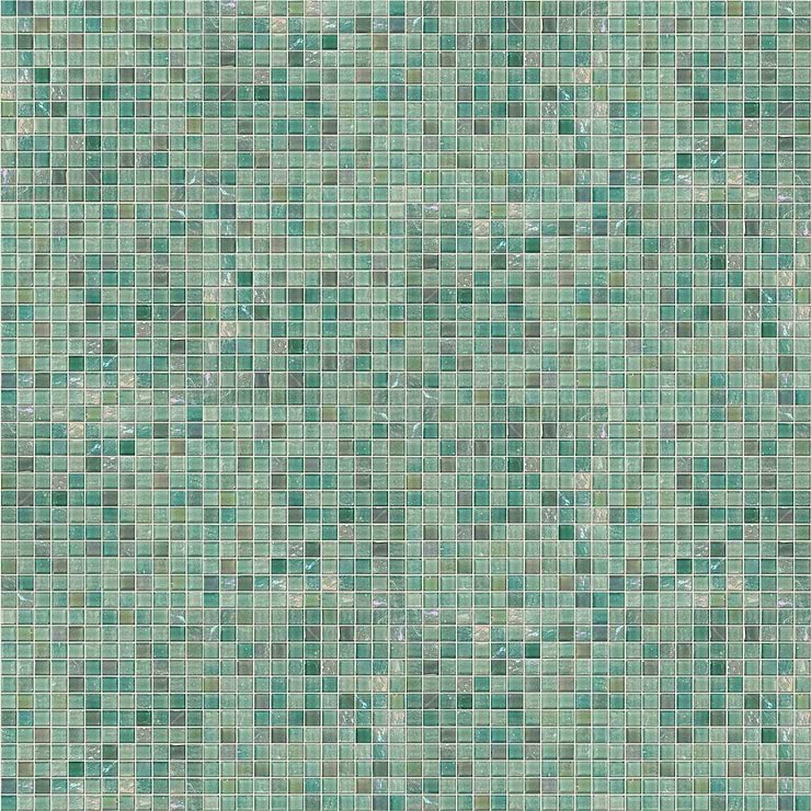 Fairy Green 1x1 Polished Glass Mosiac Tile