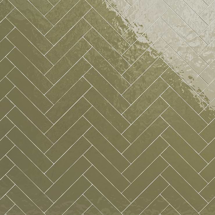 Lancaster Celery Green 3x12 Polished Ceramic Subway Wall Tile