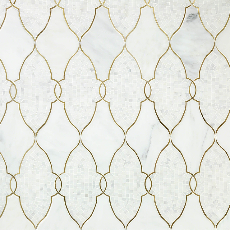 Duchess Lena Marble & Brass Tile