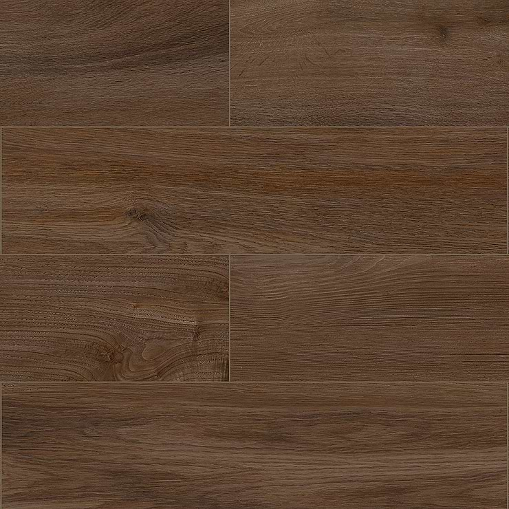 Spruce Plank Classic Brown 12X48 Textured Wood Look Porcelain 2CM Outdoor Paver